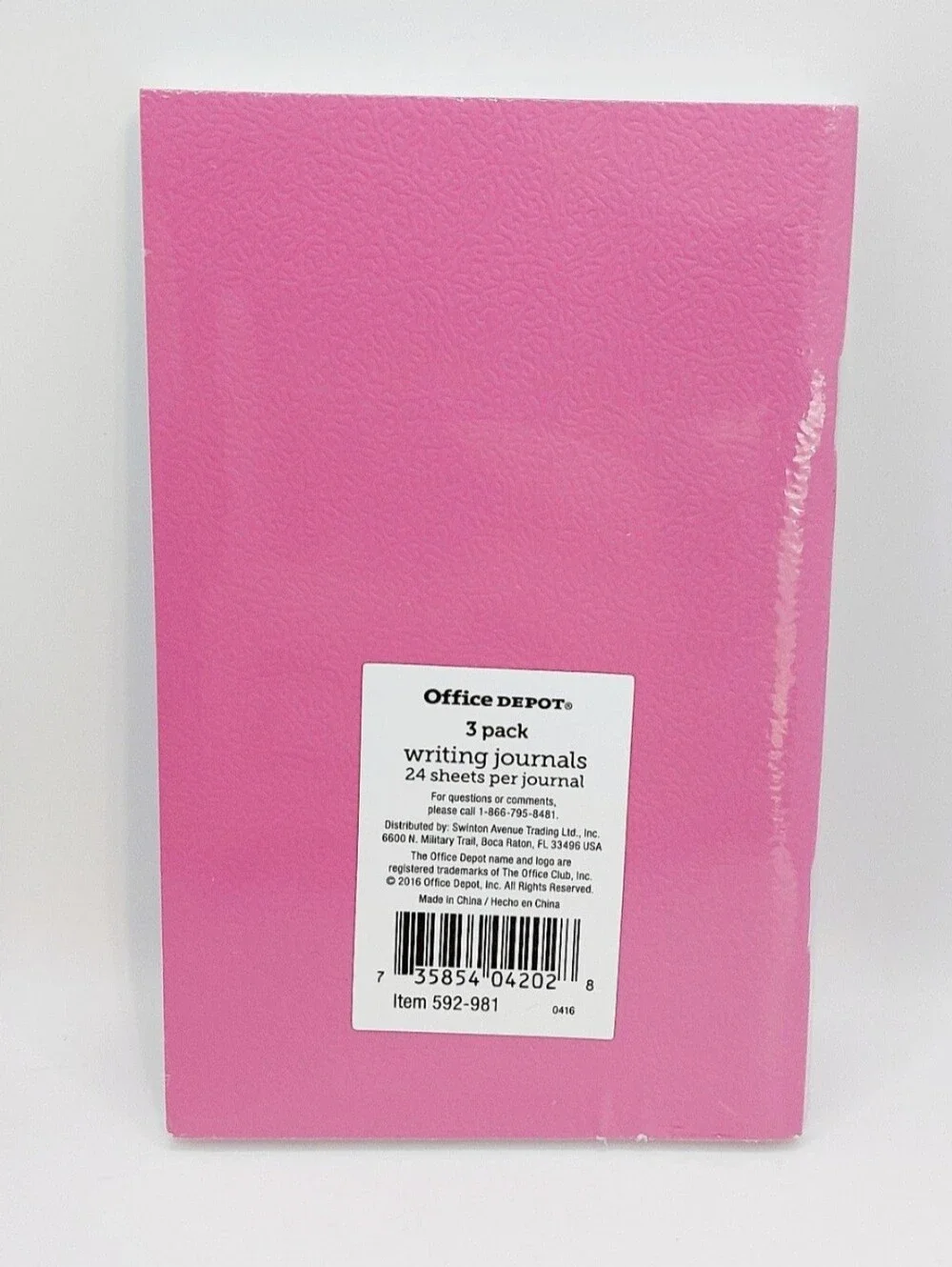 Office Depot 3 Pack Writing Journals Pink Pocket Size Notebooks 24 Sheets Each